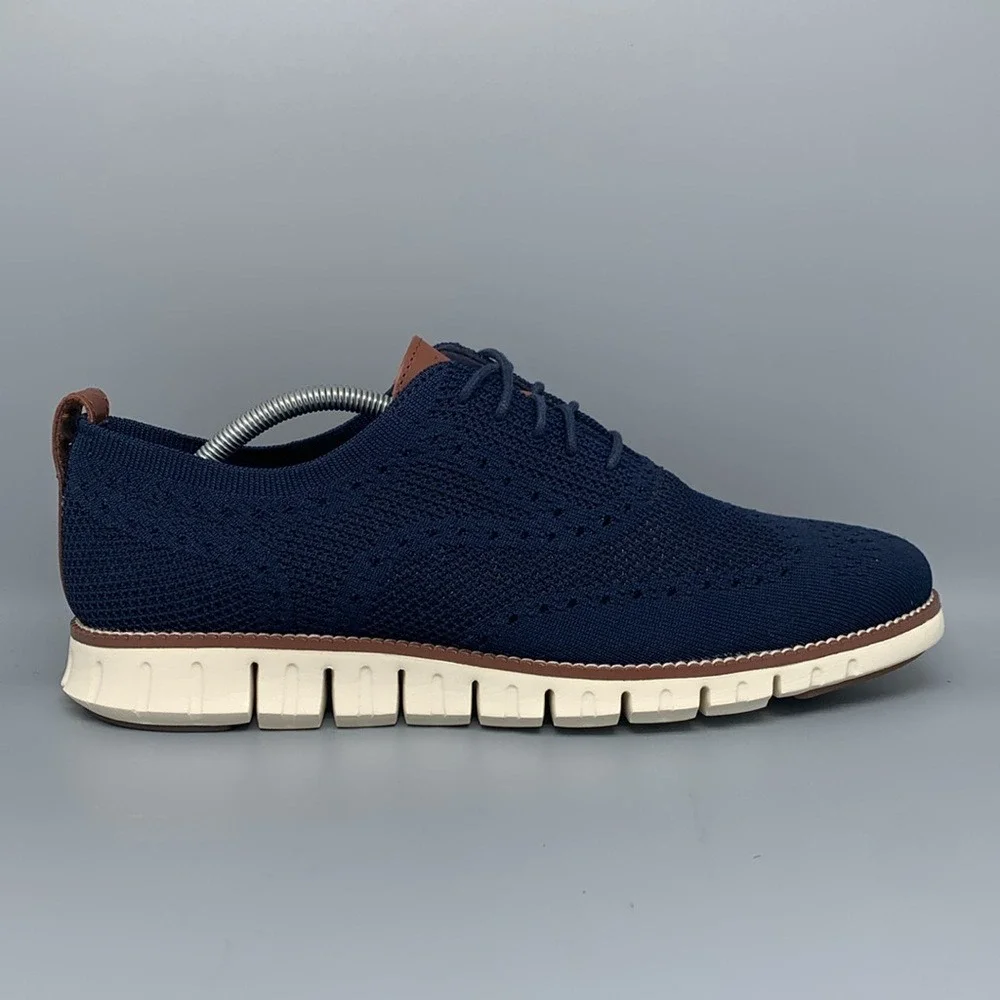 Cole Haan Zerogrand Stitchlite Oxford Navy Blue Dress Shoes C24947 Men's Sz 11